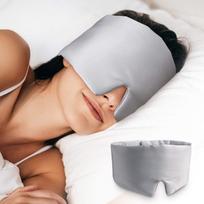 Šilko miego kaukė akims, blokuojanti šviesą, akių kaukė, akių apsauga, minkšta, paminkštinta miego kaukė, kelioninė pagalba miegui, miego pleistras pilka spalva