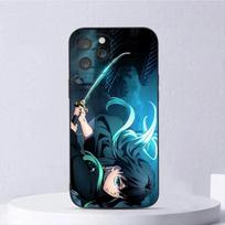 Anime Muichiro Tokito telefono dėklas iPhone 15,14,13,12,11,Plus,Pro Max,XS,X,XR,SE,Mini,8,7, minkšto silikono, juodas dangtelis iPhone12mini
