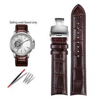 20mm 21mm lenkta galinė dalis natūralios odos laikrodžio apyrankė Tissot Seiko Rossini 5793B04B 9633B04B driežo rašto laikrodžio apyrankė 20mm gray