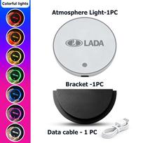 For Lada Car Triangle Window LED Decorate Light Auto Rear Window Atmosphere Lamp Samara Niva Vesta Granta Riva Priora 4x4 Urban white