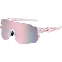 Photochromic Polarized Safety Glasses,Polarized Sports Sunglasses for Men Women Outdoor Powdered blush white