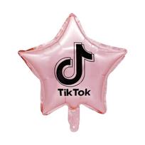 Durable Aluminium Foil Tik Tok Party Balloon For Festive Occasions And Celebrations Pink Star,45cm/18in gray