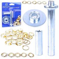 Grommets with setter for tarpaulin tarpaulins saddlery eyelets set of 33 pcs.
