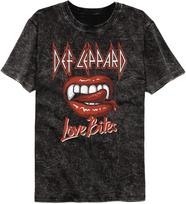 Def Leppard Love Bites Lips Graphic Print T-shirt S black