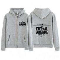 Ariana Grande The Eternal Sunshine Tour Užtraukiamas džemperis vyrams moterims Hip-hop'o bliuzonai ilgomis rankovėmis laisvas kasdienis užtraukiamas švarkelis M gray