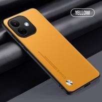 Dėklas Redmi Note 17 Pro Max PU Odinis Matinis Atsparus Smūgiams Galinis Dangtelis XIAOMI Redmi Note 17 17Pro Max TPU Minkštas Rėmelis Buferis Redmi Note 17 geltona