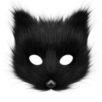 Katės Cosplay Kostiumas Lapės Kaukė+Uodega +Pirštinės Rinkinys Helovino Kostiumo Aksesuaras Vilko Tarianas Tematikos vakarėlio Persirengimo Rekvizito Aksesuarai One Size black