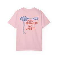 More Spaghetti Less Upsetti Tshirt Forkful Of Pasta Illustration Highquality Tshirt Fashion Trend Casual And Comfortable XL gray