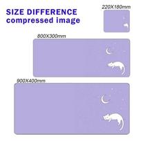 Lilac Mous Pad Kawaii Pastel Cat Mousepad Purple 800x400 Office Accessories Deskpad Cute Table Carpet Desk Protection Mat 30cmx80cm