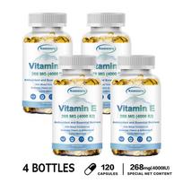 Xemenry Vitamin E 268mg (4000 IU) with Mixed Tocopherols, 120 Softgels — Antioxidant Support for Skin, Hair & Nails 120*4