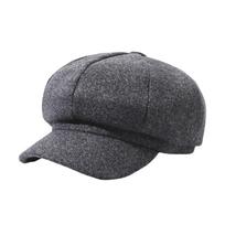 Cotton Newsboy Hat Windproof Painter Caps Fashion Beret Hat  Men Women tamsiai pilka spalva