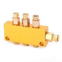 Oil Distributor TKType Adjustable Brass Lube Piston Separator Divider Valve Lubrication System(1 in 3 Out )