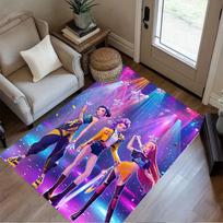 K-pop Demon Hunters Floor Rug Office Rug Perfect for Bedrooms Entryway Outdoor Game Room Anti-slip Rug Office home decor 80cmx120cm