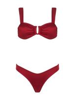 Acuarela Brand Bikinis 'Royale U Brazilian Bikini Set' rubinų raudona
