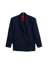Tommy Jeans Švarkas tamsiai mėlyna / vyno raudona spalva