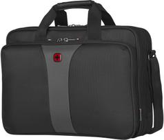 Wenger Legacy 16 Double Gusset Briefcase for 16-inch Laptop, Black (600648)