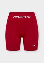 NIKE Sportinės kelnės 'Nike Pro' kraujo spalva / balta