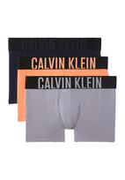 Calvin Klein Underwear Boxer trumpikės 'Intense Power' tamsiai mėlyna / akmens / oranžinė / juoda