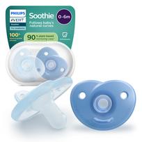 PHILIPS Avent Soothie pacifier, 0–6 months, blue, 2 pack (SCF099/26)
