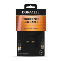 Duracell USB-C kabelis (DRU5010A) – 1 m, USB-C ↔ USB-C