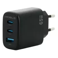 Mobilis Mobilus sieninis įkroviklis - 65W - 2USB C + 1USB A - GaN