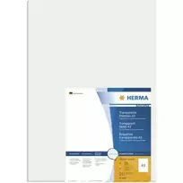Herma lipnios plėvelės etiketės A3, blizgi permatoma plėvelė, 50 vnt. (8694)
