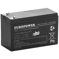 AGM baterija EUROPOWER serija EPL 12V 7.2Ah T1 (15 metų tarnavimo laikas)