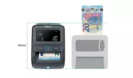 SafeScan 155-S Komplektinis rinkinys pinigų tikrinimo įrenginys su baterija ir laikikliu