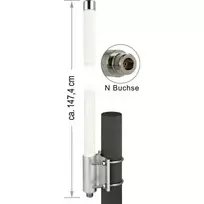 Delock Antenne LoRa omnidir. N-Bu 8dBi 147cm outd. balta