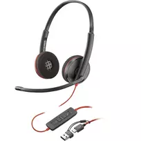Poly Blackwire 3220 USB-A/C 8X2J9A6 Juodas (Bulk)