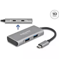 USB šakotuvas Delock 2x USB-C + 2x USB-A 3.2 Gen2