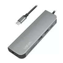 Logilink USB-C šakotuvas, HDMI, PD, karšu skaitytuvas, USB 3.2 GEN 1x1