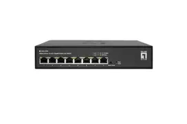 Komutatorius LevelOne GES-2208 valdomas L2 Gigabit Ethernet (10/100/1000) tinklo jungiklis Juodas