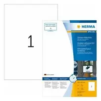 HERMA Lipni plėvelė etiketėms A4 Outdoor Balta 210x297 mm 40 vnt