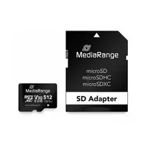 MediaRange SD MicroSD Card 512GB UHS-1 Cl.10 įsk.. Adapteris
