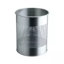 Durable Apvalus metalinis šiukšliadėžė 15L perforuotas 165mm sidabrinis (331023)