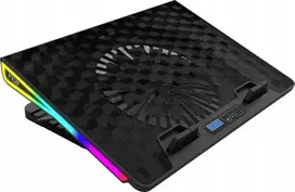 INCA Nešiojamojo kompiuterio aušintuvas 1x 185x20mm ventiliatorius/RGB/800RPM/2xUSB sw