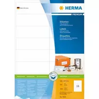 HERMA Etiketės Premium A4 baltos 105x37 mm popierius 3200 vnt.