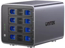 Diskų korpusas Unitek RAID 2,5"/3,5" SATA, 4 diskams, 8 režimai, USB-C