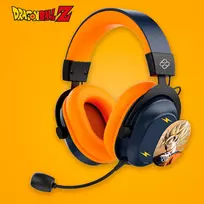 Blade DB2001 laidinės ir belaidės žaidimų ausinės su USB Type-C ir Bluetooth, juoda, pilka, oranžinė