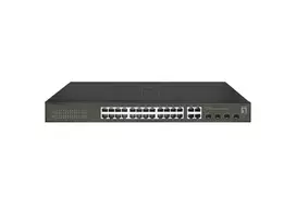 Komutatorius LevelOne GES-2128 valdomas L2 Gigabit Ethernet (10/100/1000) tinklo jungiklis Juodas