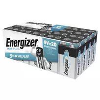 Energizer Max Plus 6LR61 9V blokinė baterija 20 vnt. dėžutėje