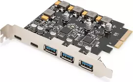 Valdiklis Digitus USB 3.1 PCIe - 2x USB C / 3x USB A 3.1 G en.2 10Gbps, lustas ASM1142