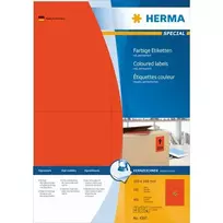 HERMA Lipdukai A4 raudoni 105x148 mm matinis popierius 400 vnt.