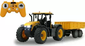 Jamara JCB Fastrac traktorius su pakeliamu priekabu 1:24 2,4GHz