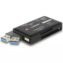 Kortelių skaitytuvas Delock Card Reader SuperSpeed USB Typ-A (3.2 Gen 1) 5Gbps, 6 kortelių lizdai