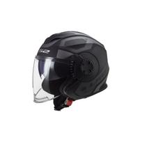 LS2 OF570 VERSO MARKER MATT BLACK TITANIUM atviras šalmas