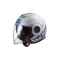 LS2 OF570 VERSO SPRING MATT SILVER BLUE atviras šalmas