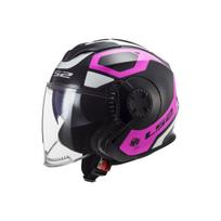 LS2 OF570 VERSO MARKER MATT BLACK VIOLET atviras šalmas