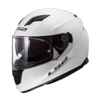 LS2 FF320 STREAM EVO GLOSS WHITE uždaras sportinis šalmas